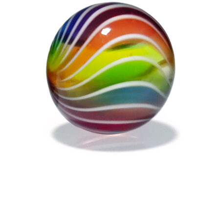 Karma Glass Pearl Marble – In Stock (Ready to Ship), 16mm Sphere