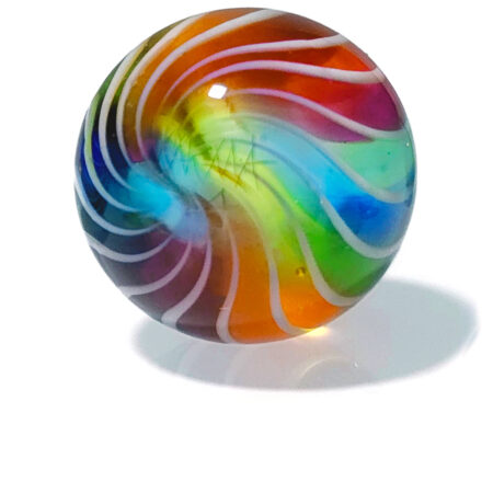 Karma Glass Pearl Marble – In Stock (Ready to Ship), 20mm Sphere