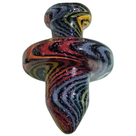 Boro Apex Cap – 20mm Cap, Rainbow Reversal, Dichro Wave